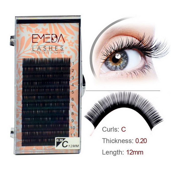 Single lashes extension with factory price JH88